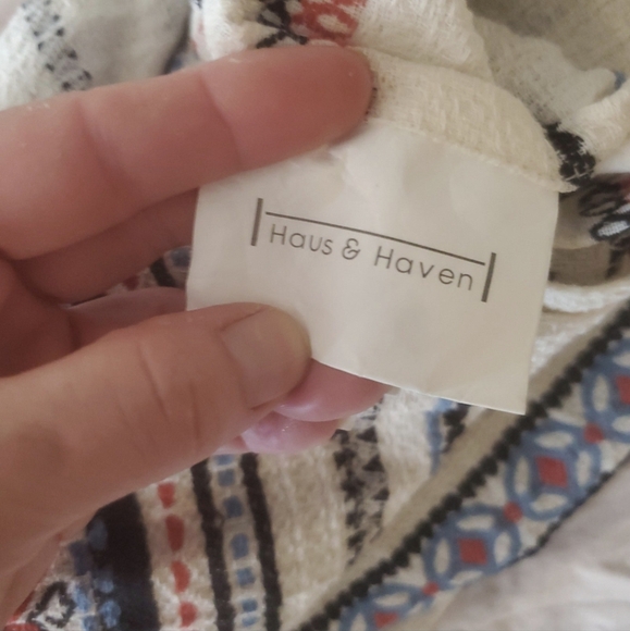 Haus & Haven Ira Stripe Shower Curtain 100% Cotton. - Picture 3 of 8